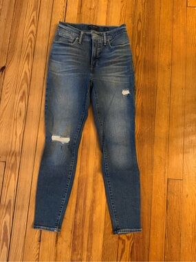 Lucky Brand Bridgette High Rise Skinny Jeans Size 2/26 Distressed Ankle